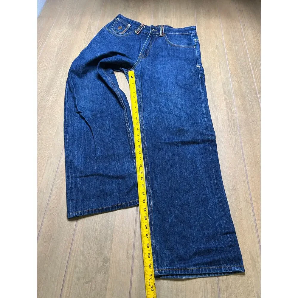 Vintage Rocawear baggy jeans Men Sz 33x31 embroidered pockets R99 Y2K Loose - Picture 6 of 13